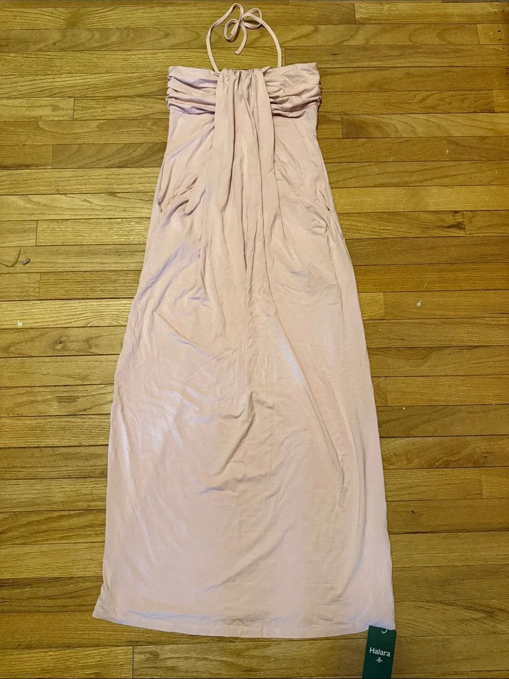HALARA Strapless Halter Maxi Dress in Dusty Rose - Picture 8 of 11